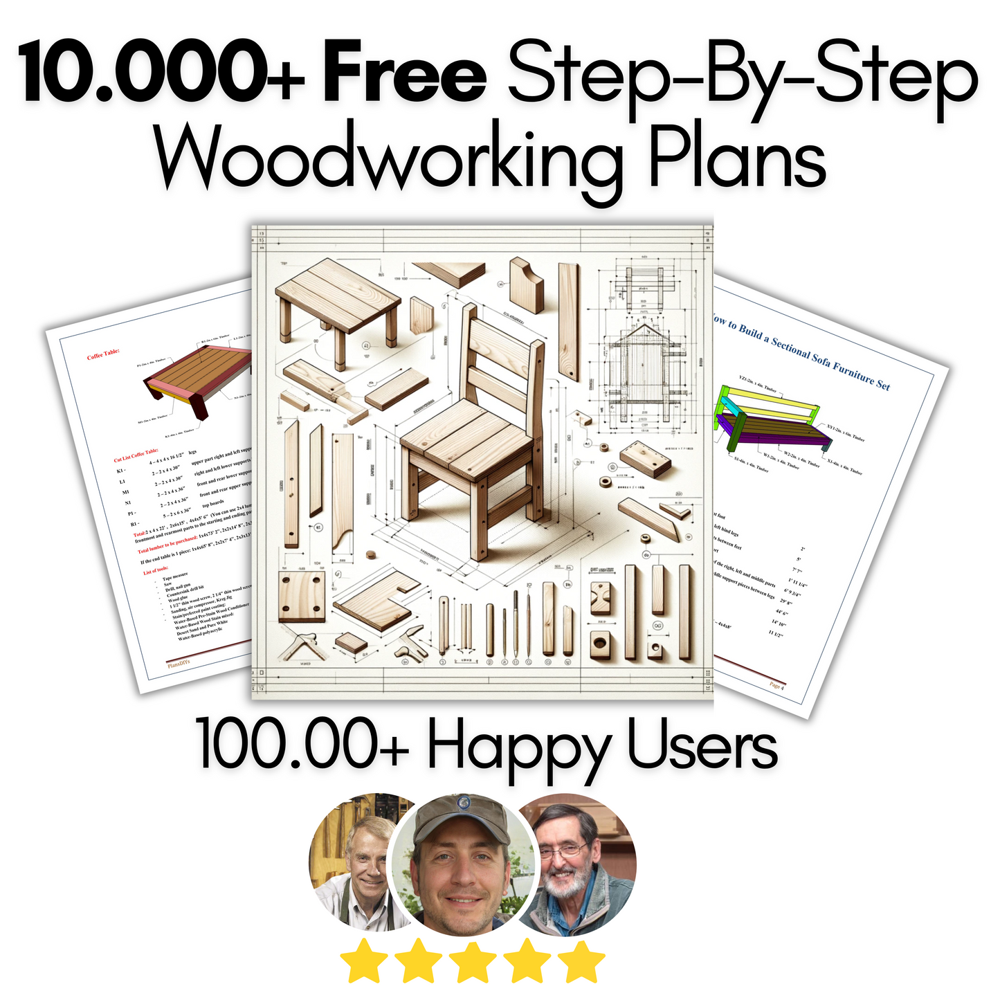 10.000+ Free Woodworking Plans